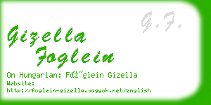 gizella foglein business card